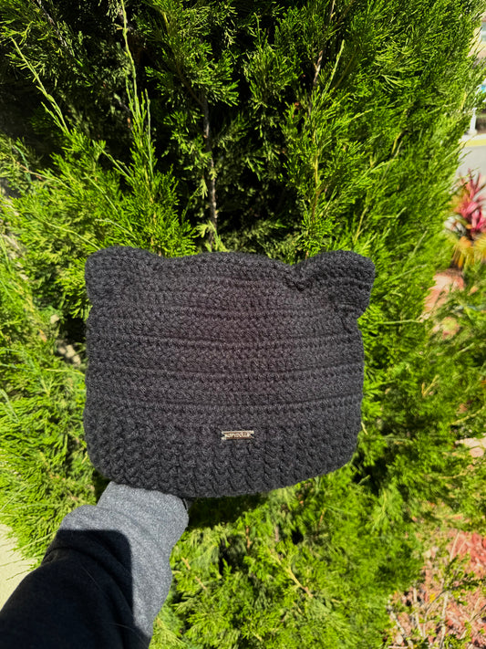 Black Cat Ear Beanie