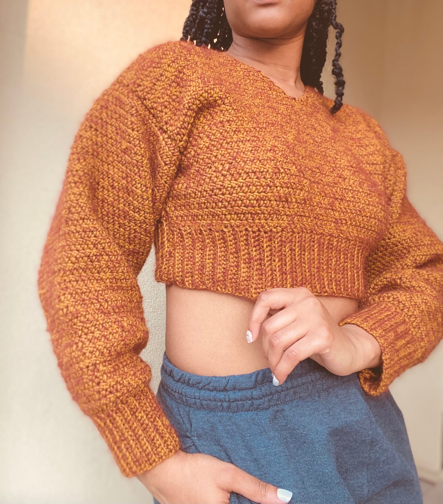 SOLID October Crop Sweater Pattern